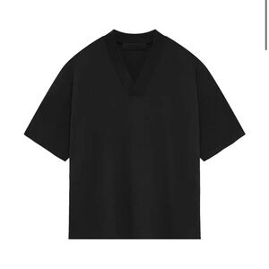Like New Fear of God Essentials V Neck T-Shirt 'Jet Black